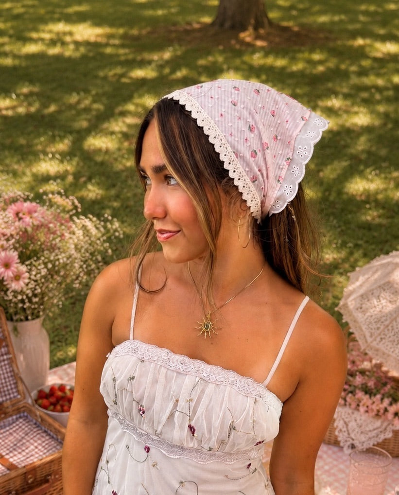 BERRY SWEET LACE HEADSCARF