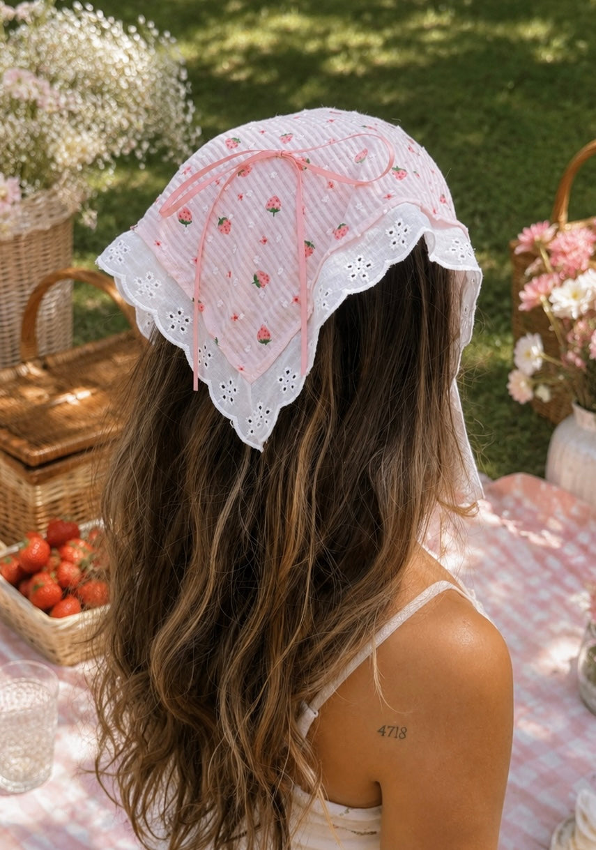 BERRY SWEET LACE HEADSCARF