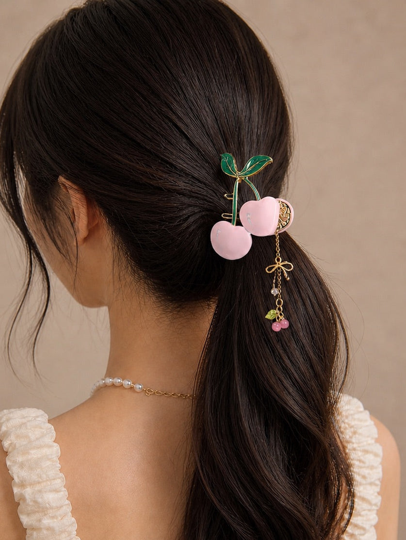 CHERRY KISS CHARM CLAW CLIP 🍒