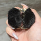 HAIR CLAW - POM POM BLACK