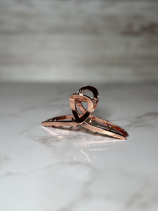 HAIR CLAW - ROSE GOLD SHARK CLAW