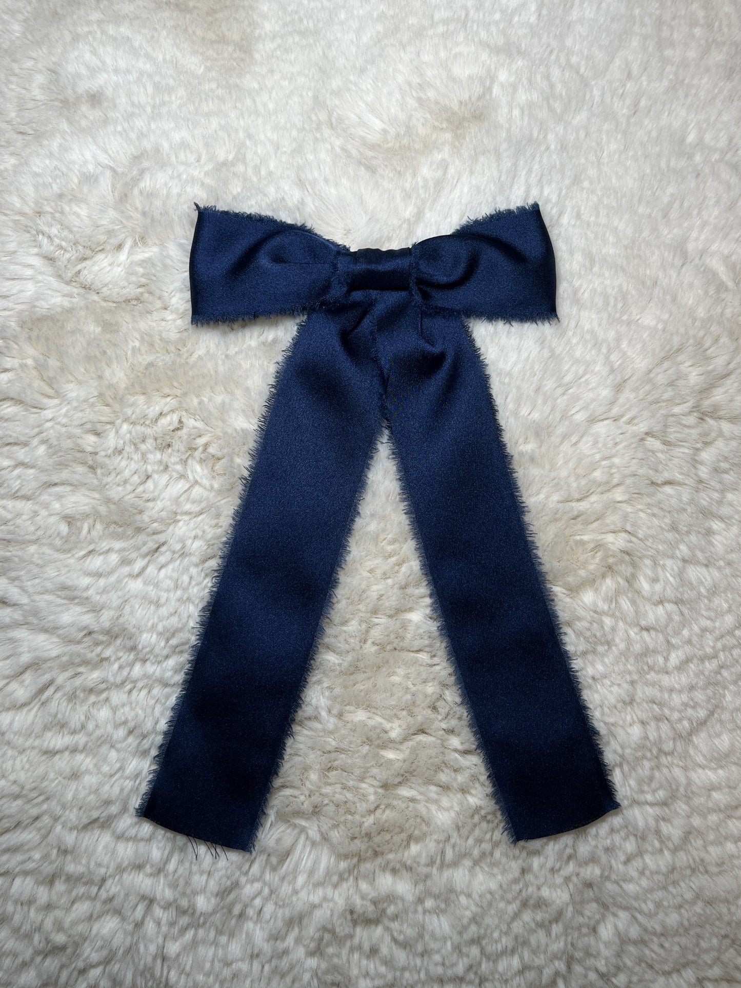 EDEN FRENCH BARRETTE - NAVY BLUE