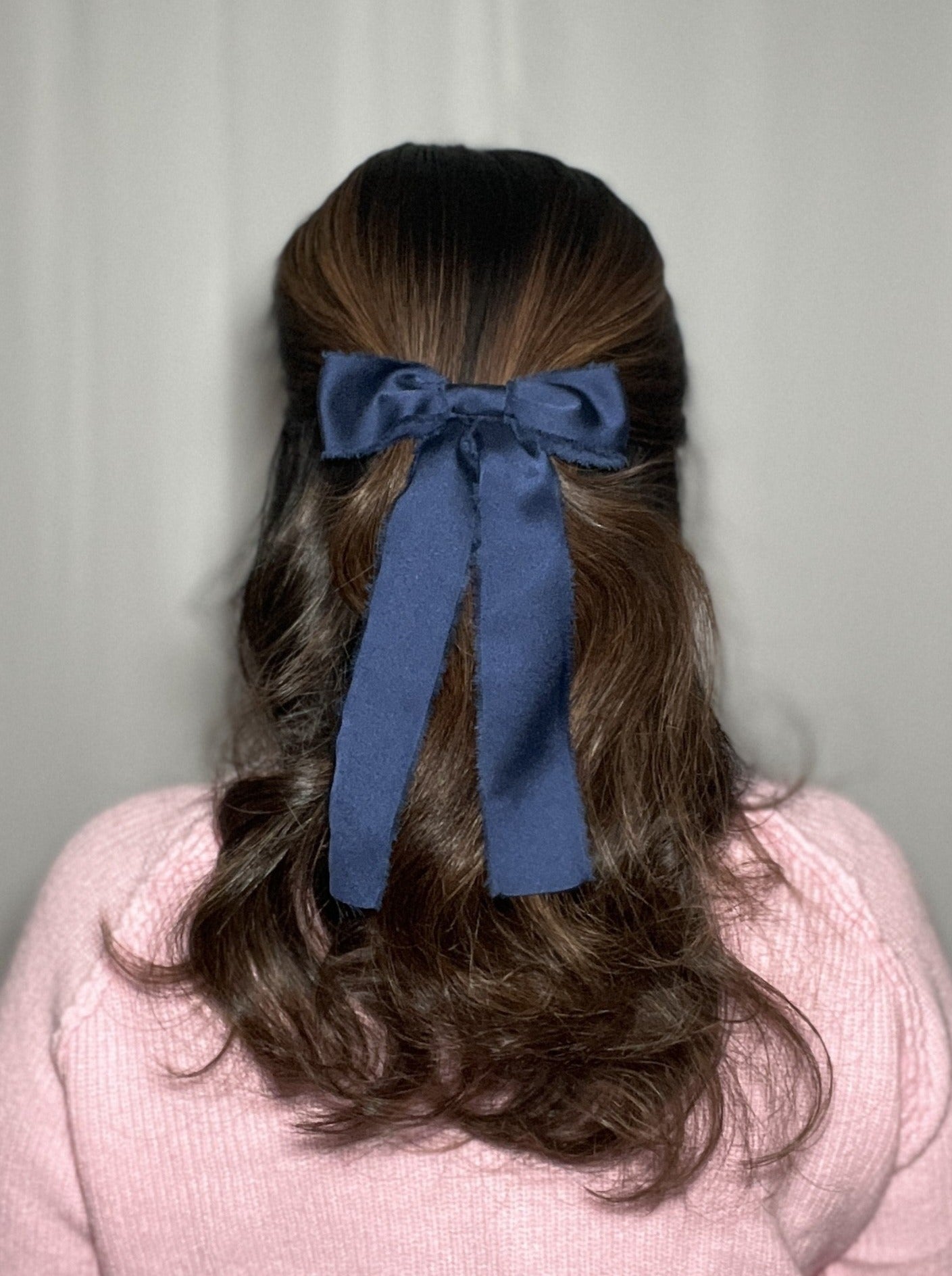 EDEN FRENCH BARRETTE - NAVY BLUE