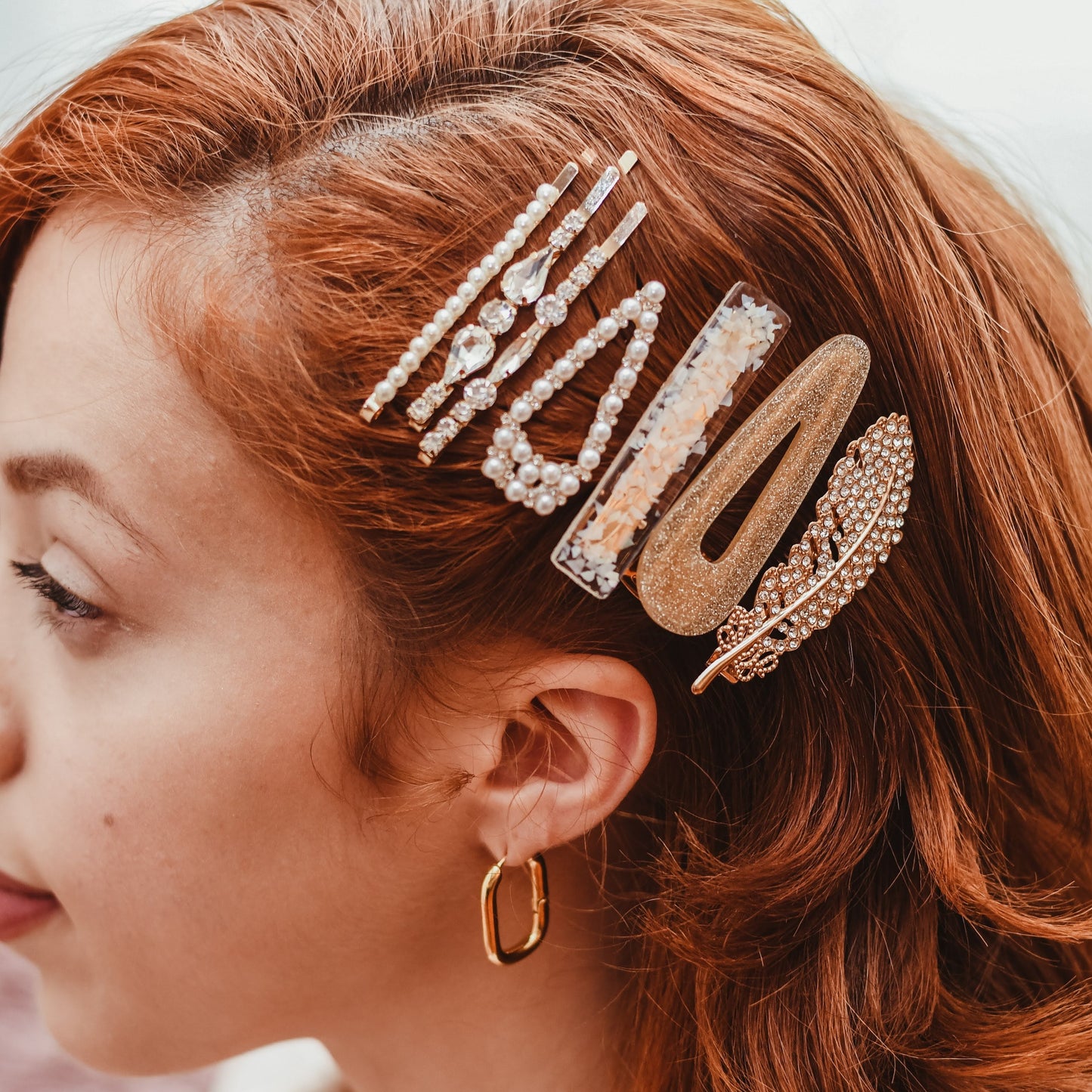 HAIR CLIP - GLITTER GOLD