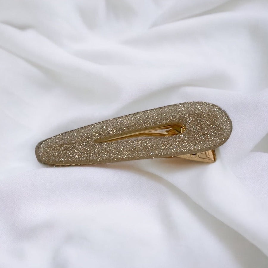 HAIR CLIP - GLITTER GOLD