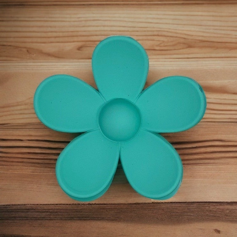 HAIR CLAW DAISY - TURQUOISE