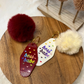 VINTAGE POMPOM KEYCHAIN - WHITE