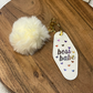 VINTAGE POMPOM KEYCHAIN - WHITE
