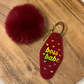 VINTAGE POMPOM KEYCHAIN - RED